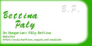 bettina paly business card