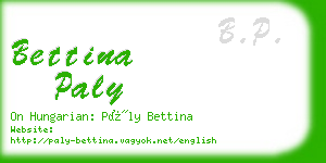 bettina paly business card